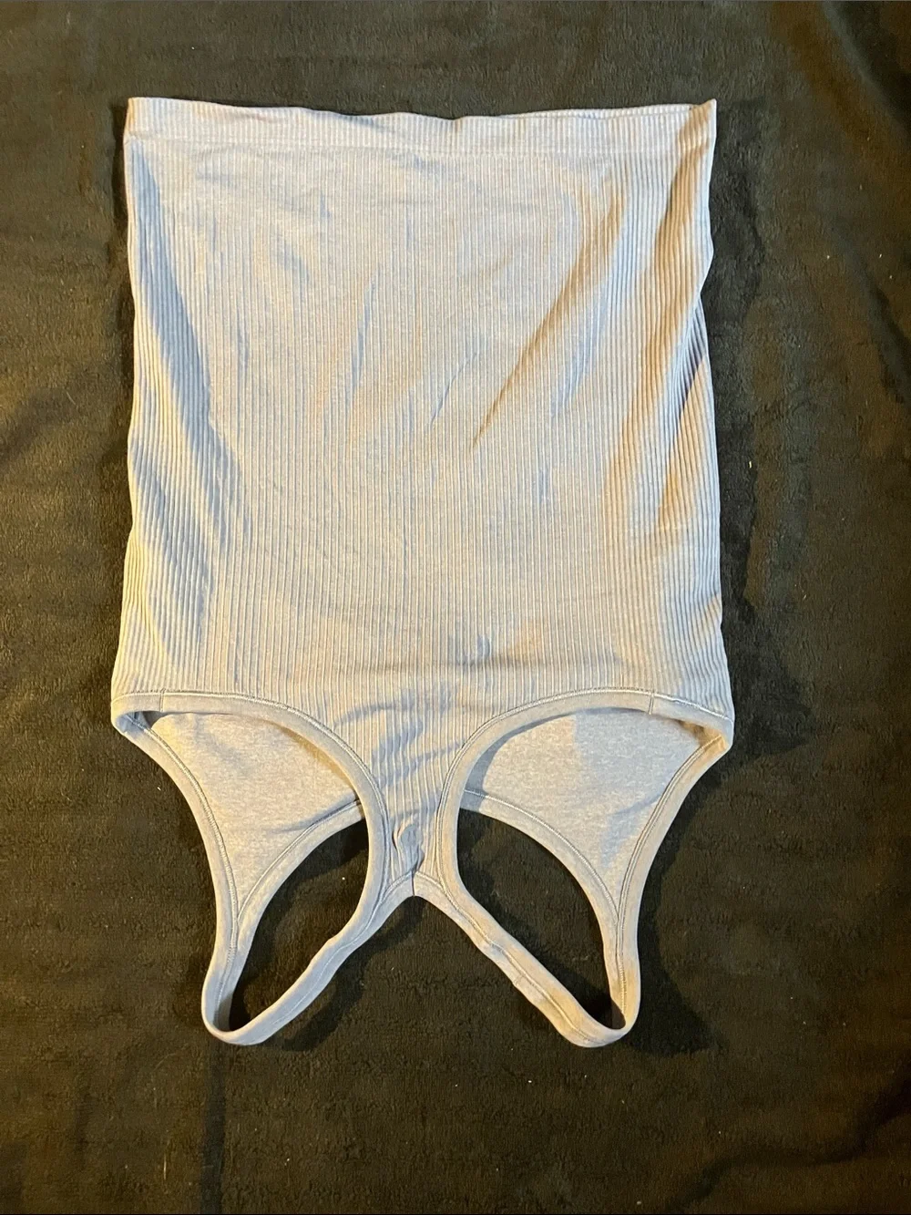 lululemon athletica Light Gray Ribbed Racerback Tank with Built in Bra